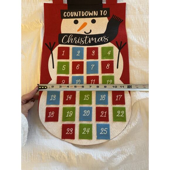Advent Calendar Felt Snowman Christmas December Holiday Countdown Kids - Picture 4 of 5